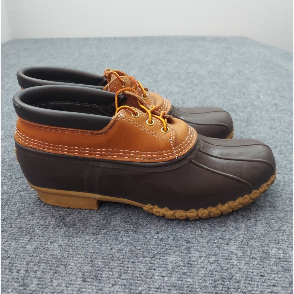 L L Bean Shoes Bean Boots Gumshoes Mens 13 W Brown Waterproof Rubber Duck Rain